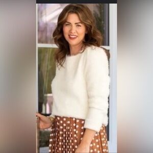 Joe Fresh x Jillian Harris White Fuzzy Sweater